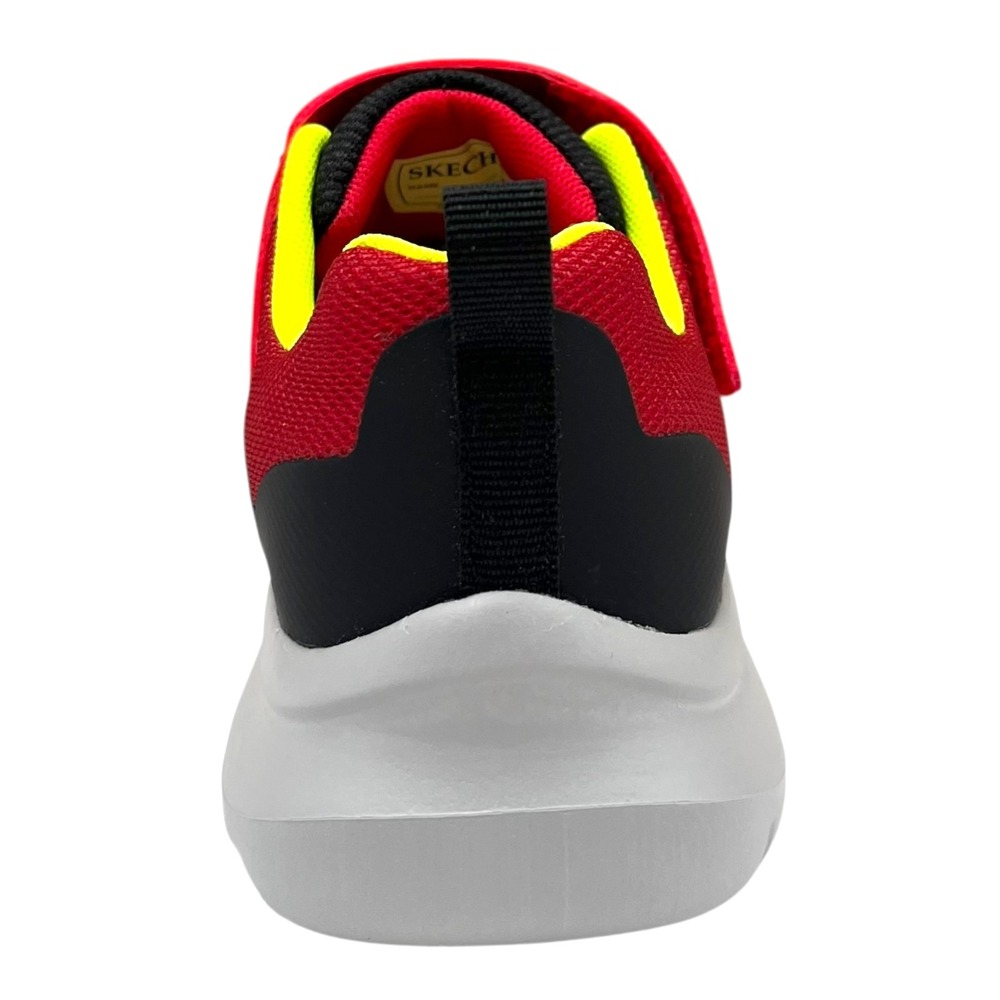 Skechers Squad Youth Boys Slip On Sneakers Size 3 Black/Red/Yellow Lightweight - Picture 8 of 14